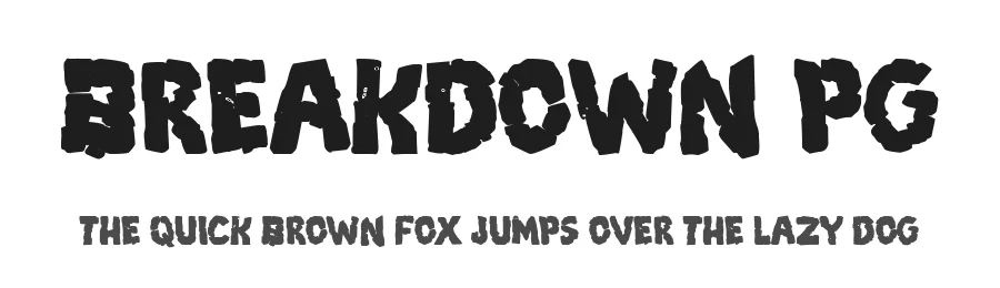 Breakdown PG by PressGang Studios — Decorative Font