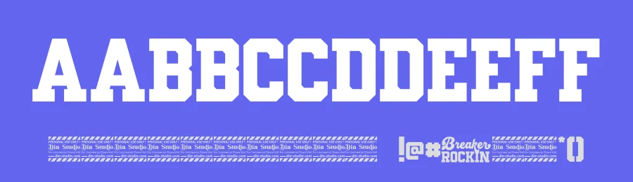 Breaker Rockin Display by Din Studio — Decorative Font — thumbnail 3