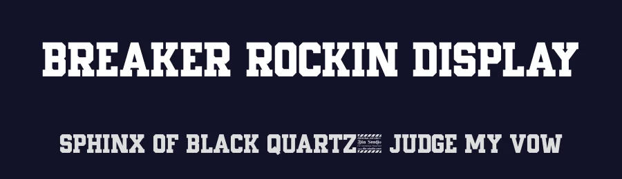 Breaker Rockin Display by Din Studio — Decorative Font — thumbnail 2