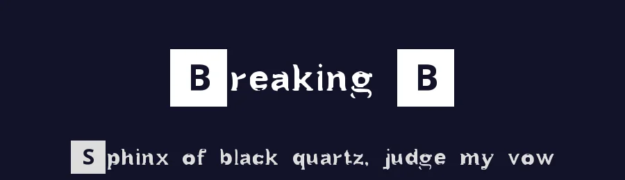 Breaking B by John Athan — Decorative Font — thumbnail 2