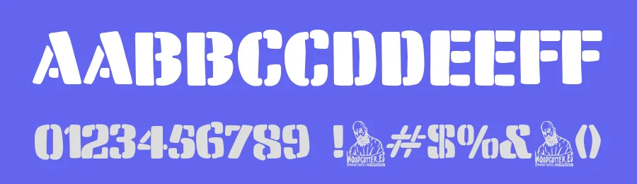Breaking Stencil News by Woodcutter — Decorative Font — thumbnail 3