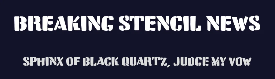 Breaking Stencil News by Woodcutter — Decorative Font — thumbnail 2