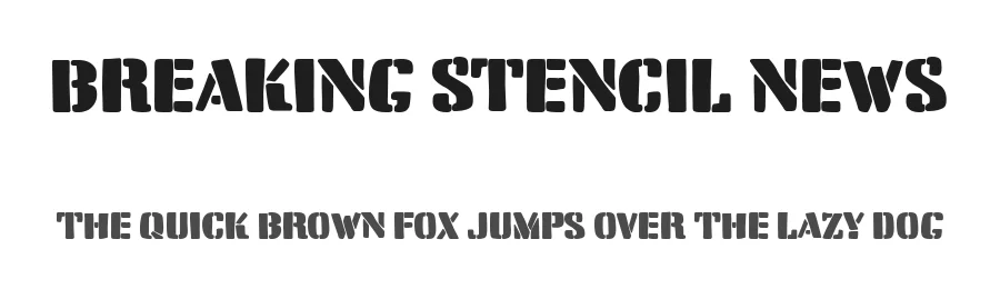 Breaking Stencil News by Woodcutter — Decorative Font