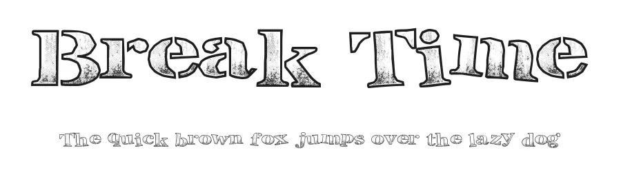 Break Time by Xerographer Fonts — Decorative Font