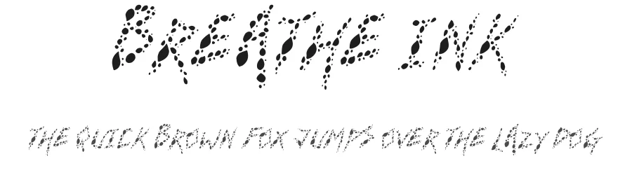 Breathe Ink by JSH creates β Decorative Font