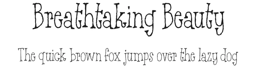 Breathtaking Beauty by Pizzadude β Decorative Font