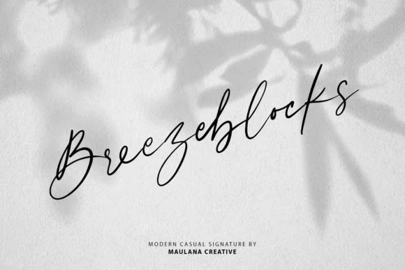 Breezeblocks Font by Maulana Creative — Script Handwritten Font