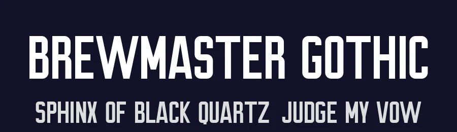 Brewmaster Gothic by Out of Step Font Company — Sans Serif Font — thumbnail 2