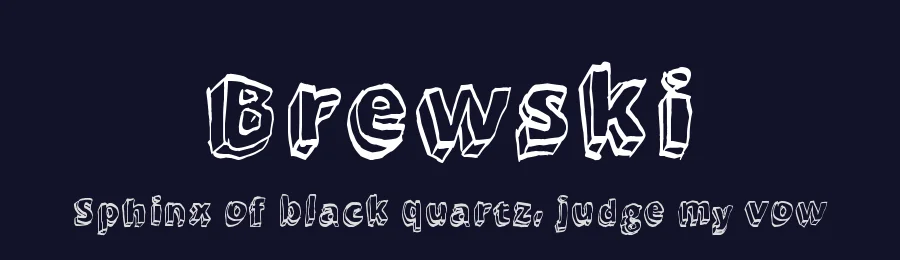 Brewski by Xerographer Fonts — Decorative Font — thumbnail 2