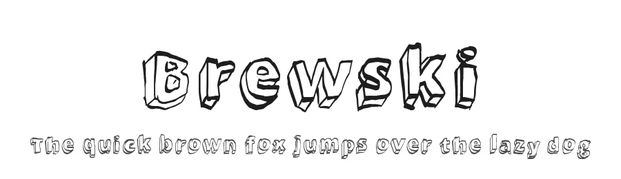 Brewski by Xerographer Fonts — Decorative Font