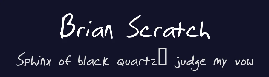 Brian Scratch by Brian Scratch — Script Handwritten Font — thumbnail 2