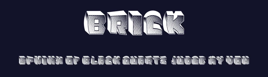 Brick by Vladimir Nikolic — Decorative Font — thumbnail 2