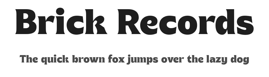 Brick Records by Dora Typefoundry — Serif Font