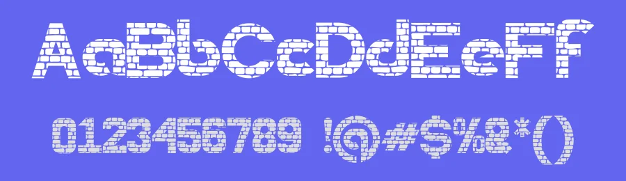 Brick Wall by Indra Gunawan — Decorative Font — thumbnail 3