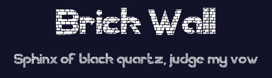 Brick Wall by Indra Gunawan — Decorative Font — thumbnail 2