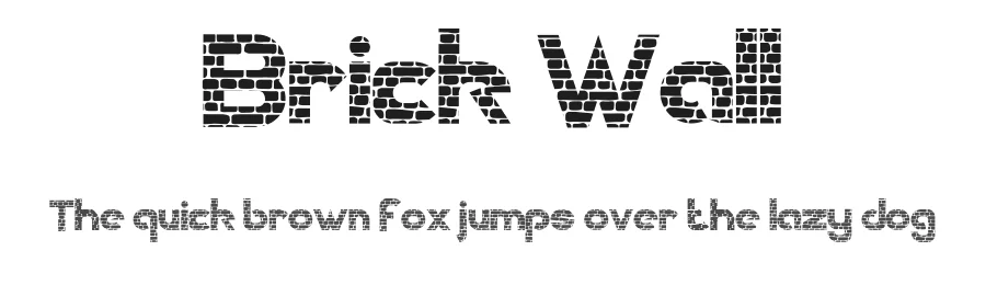 Brick Wall by Indra Gunawan — Decorative Font