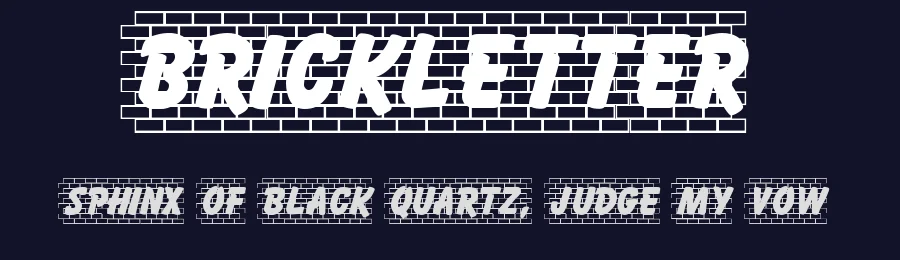 Brickletter by Harold's Fonts — Decorative Font — thumbnail 2