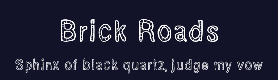 Brick Roads by Xerographer Fonts — Decorative Font — thumbnail 2