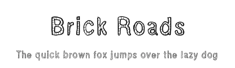 Brick Roads by Xerographer Fonts — Decorative Font