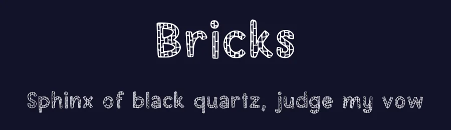 Bricks by Aisyah — Decorative Font — thumbnail 2