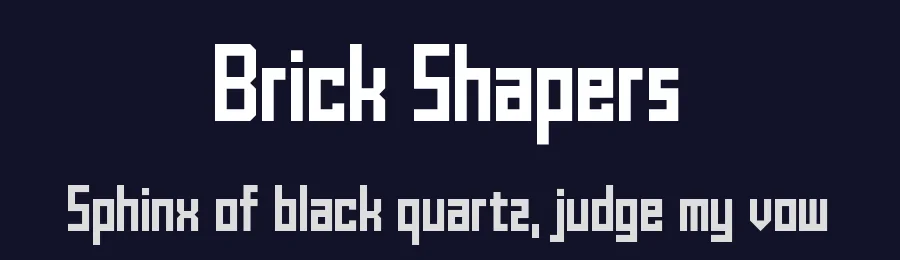 Brick Shapers by Chequered Ink — Display Font — thumbnail 2