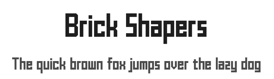 Brick Shapers by Chequered Ink — Display Font
