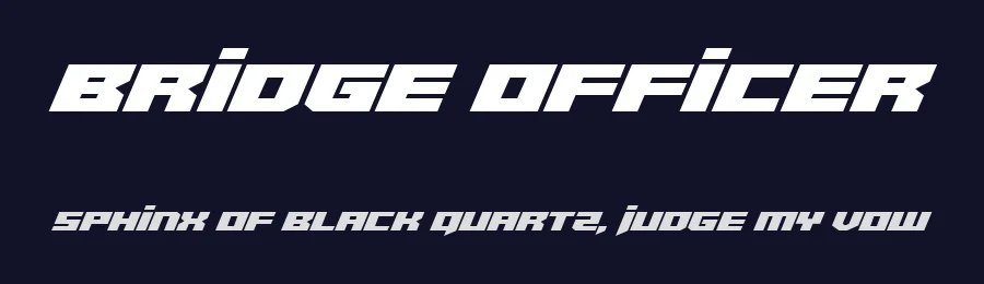 Bridge Officer by Iconian Fonts — Display Font — thumbnail 2