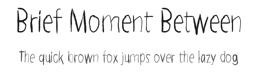 Brief Moment Between by Juha Korhonen — Script Handwritten Font