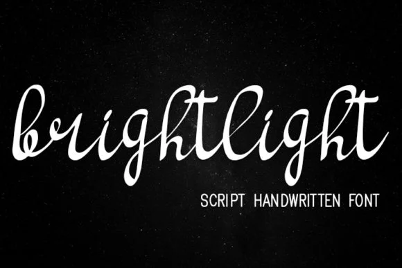 Bright Light Font by wny79 β Script Handwritten Font