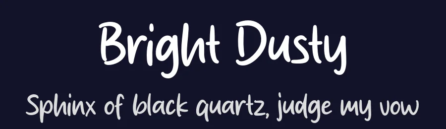 Bright Dusty by MJType — Script Handwritten Font — thumbnail 2