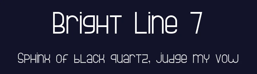 Bright Line 7 by Style-7 — Sans Serif Font — thumbnail 2