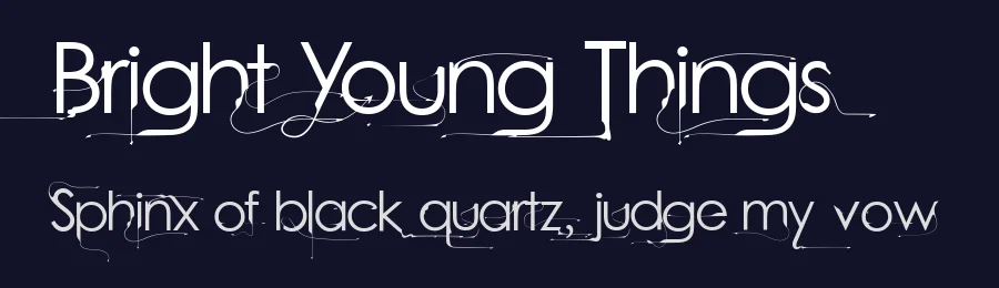 Bright Young Things by Hugo Beyts — Decorative Font — thumbnail 2