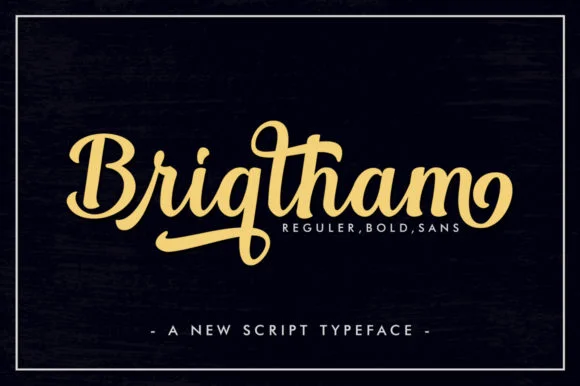 Brigtham Font by Skinny type — Script Handwritten Font