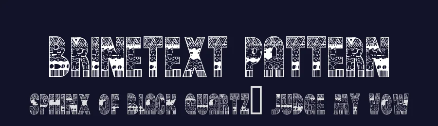 Brinetext Pattern by Skyhaven Fonts — Decorative Font — thumbnail 2
