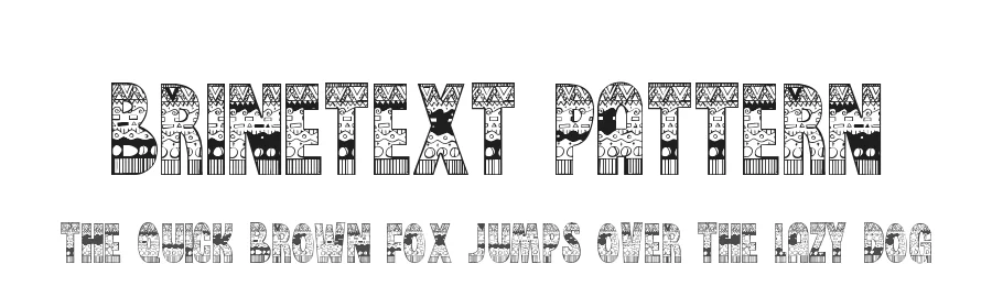 Brinetext Pattern by Skyhaven Fonts β Decorative Font