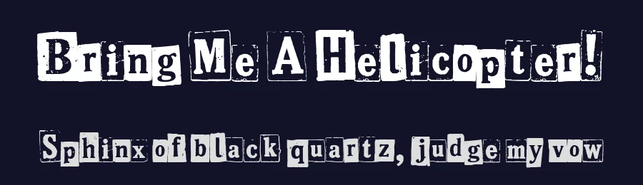 Bring Me A Helicopter! by Chequered Ink — Decorative Font — thumbnail 2