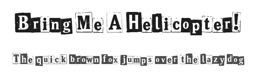 Bring Me A Helicopter! by Chequered Ink — Decorative Font