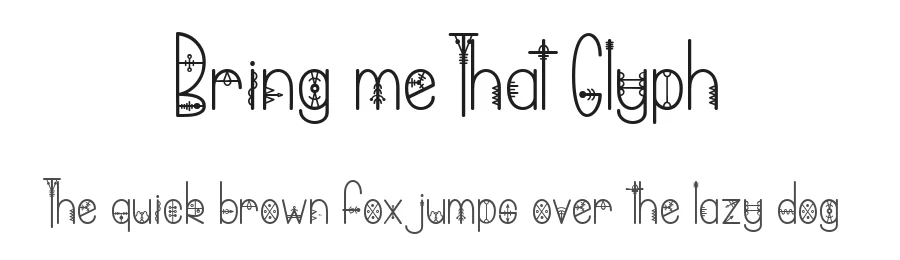 Bring me That Glyph by dcoxy - Greg Medina — Decorative Font