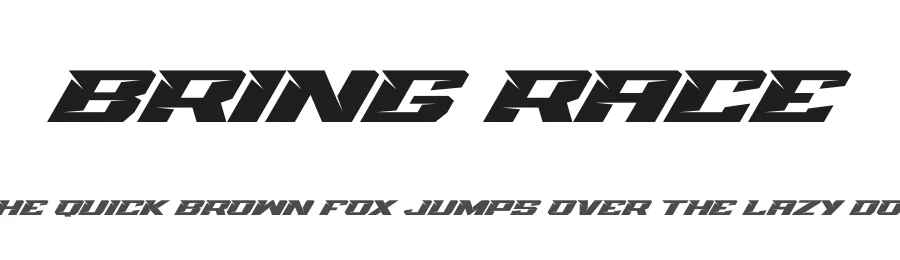 Bring Race by Multype Studio — Display Font