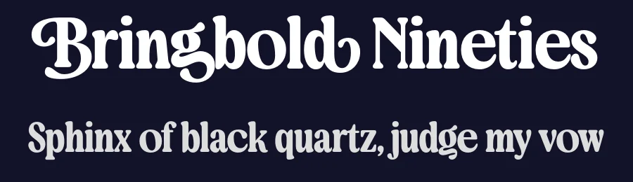 Bringbold Nineties by Zarma Type Foundry — Decorative Font — thumbnail 2