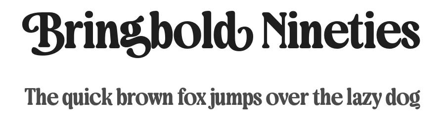 Bringbold Nineties by Zarma Type Foundry — Decorative Font