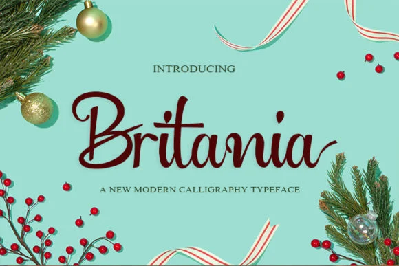 Britania Font by Rezastudio — Script Handwritten Font