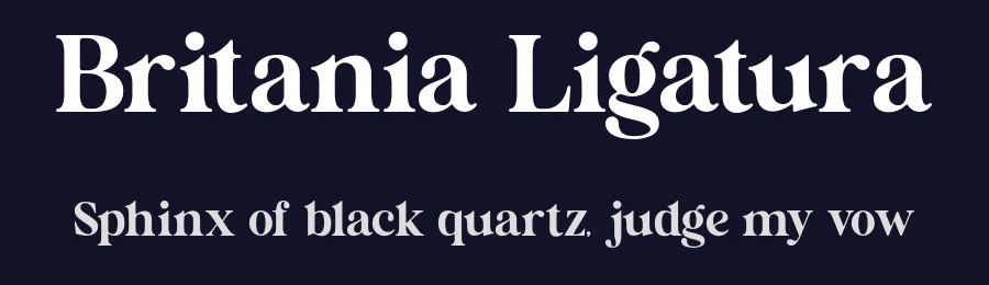 Britania Ligatura by Aluyeah Studio — Serif Font — thumbnail 2