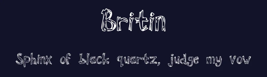 Britin by Brittany Shemmeld — Decorative Font — thumbnail 2
