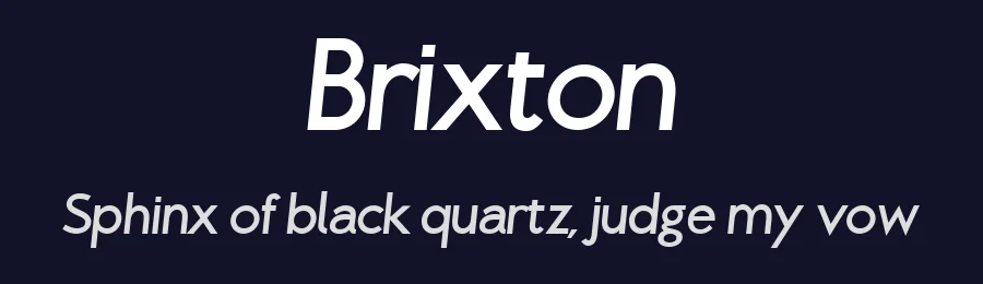 Brixton by Luke Ferrand — Sans Serif Font — thumbnail 2