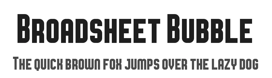 Broadsheet Bubble by Chequered Ink — Sans Serif Font