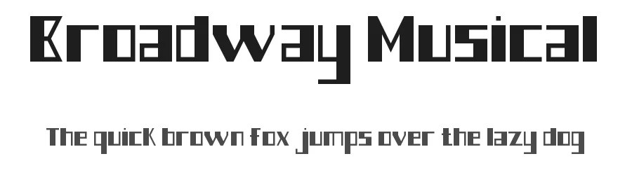 Broadway Musical by Geronimo Font Studios — Display Font