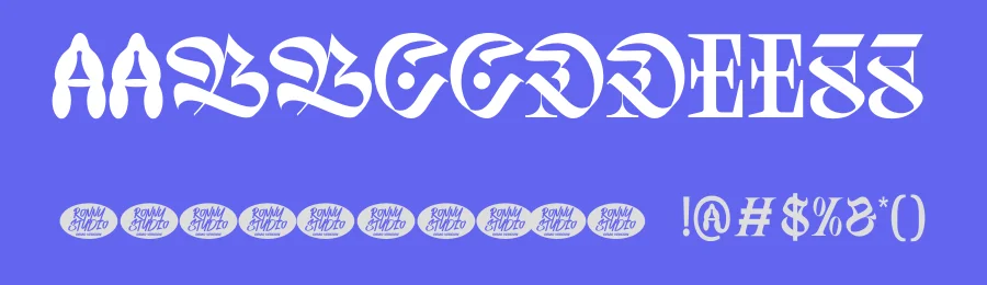 Brocky Whiesed by Ronny Studio — Decorative Font — thumbnail 3