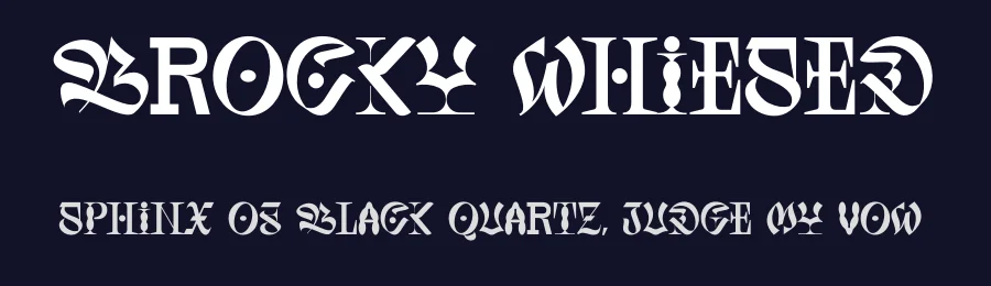 Brocky Whiesed by Ronny Studio — Decorative Font — thumbnail 2