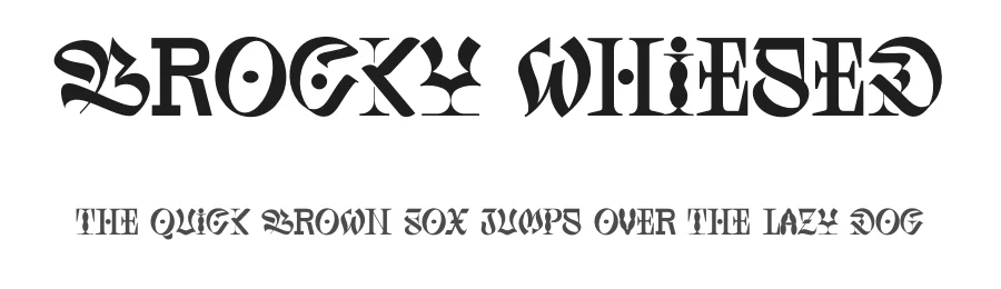 Brocky Whiesed by Ronny Studio — Decorative Font